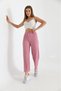 Women's Ribbed Fabric Ribbed Trousers - 2