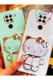 Water Green Hello Kitty Stand Edge Gold Detailed Luxury Silicone Case for Xiaomi Redmi Note 9 - 2
