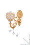 Turna Luxury Sconce with Crystal Ball Hat (gold)