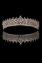 Crystal Jewelled Bridal Wedding Crown Elegant Princess Crown for Brides Silver - 2