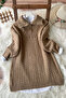 Zippered Soft Knitwear Sweater - Mink - 2