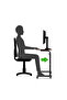 Height Adjustable Laptop Stand and Desk - Walnut (Wheeled) 70X40 Oval Edge - 3