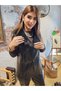 Tuscany Lamb Fur Collar Black Colored Vest with Real Cowhide Fur Inside - 8