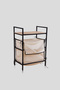 Multi-Purpose Bathroom Organizer Shelf Dirty Laundry Basket Metal Wooden Bathroom Shelf Basket - 5