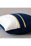 2 PCS Gold Leather Striped Velvet Look Decorative Throw Pillow Cover - 2