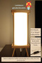 Gift Night Lamp with On-Off Switch - Lampshade and Wooden Floor Lamp - 2