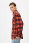 Orange Plaid Men's Shirt 4WAM60212HW