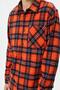Orange Plaid Men's Shirt 4WAM60212HW - 5