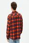 Orange Plaid Men's Shirt 4WAM60212HW - 4