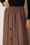 Thick Button Detailed Winter Long Ecrin Skirt, Long Skirt, Hijab Skirt, Winter Skirt, Skirt - 8