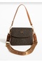Women's Shoulder and Crossbody Bag with Two Compartments, 4 Compartments, Two Straps