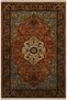 Orange Blue Themed Traditional Motif Ethnic Patterned Creative Vintage Decorative Carpet 2875
