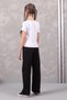 Girl's Wide Leg Gabardine Trousers - 3