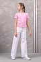 Girl's Wide Leg Gabardine Trousers - 2