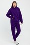 Women's Three Thread Fleece Oversize Tracksuit Set with Elastic Waist and Legs - 4