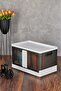 2-Piece Folding Stackable Double Lid Organizer Organizer Box Anthracite - 5