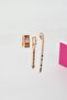 Women's Vip Series Baguette Zircon Stone 3-Piece Earring Set - 2