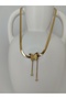 Butterfly Italian Chain Necklace Steel Gold Color - 3
