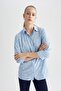 Regular Fit Shirt Collar Long Sleeve Tunic - 4
