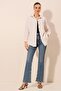20203 Oversize Basic Linen Shirt - Cream - 2