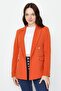 Kadın Gold Düğmeli Blazer Ceket - 7