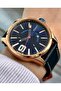 Men's Leather Cord Wristwatch