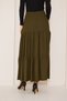 Khaki Seasonal Layered Skirt, Cotton Long Skirt, Casual Size Skirt, Comfortable Skirt, Hijab Skirt - 7