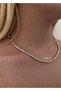 Silver Color Dorica Bar Necklace 40 Cm Extension - 5