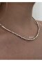 Silver Color Dorica Bar Necklace 40 Cm Extension - 6