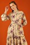 Magnificent Collar Floral Dress Lilac - 4