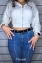 Women's Special Pattern Crocodile Leather Belt, 2.5 cm Trouser Belt, Stylish Light Gold Buckled Denim Belt - 3