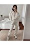 Black Tracksuit Set Three Thread Hooded Cloth
