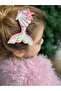 Trend Giant Large Bright Pink Sequin Glitter Mermaid Tail Shell Star Collet Clip Side Buckle - 2