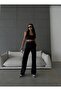 Isabella Zero Max New Star 90's Black Lycra Super High Waist Palazzo Loose Jeans