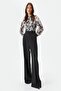 Gray Patterned Women's Blouse 4WAK60297PW - 2