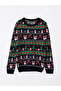 Crew Neck Long Sleeve Men's Knitwear Sweater - 6