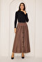 Thick Button Detailed Winter Long Ecrin Skirt, Long Skirt, Hijab Skirt, Winter Skirt, Skirt - 2