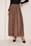 Thick Button Detailed Winter Long Ecrin Skirt, Long Skirt, Hijab Skirt, Winter Skirt, Skirt - 3