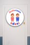 Twin Girl Boy's Room Painting Model, Wooden Door Wall Ornament, Twin Baby Home Decoration - 3
