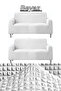 Bürümcük 3+3 Seat Cover. Stretch Stretch Stretch Elastic Sofa Bed Sofa Cover Without Skirt. 2 Pcs 3