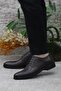 42021 Brown Inside and Outside Genuine Leather Rubber Sole Men's Shoes - 3