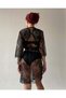 Lace detailed dressing gown
