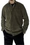 Men's Plain Classic Stylish Combinable First Quality Velvet Long Sleeve Shirt - 4