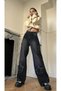Y2K Recycled Baggy Pocket Jean Trousers Star Detail - 4