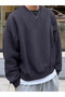 Men's Round Collar Oversize Sweatshirt Basic-sweatshirt - 2