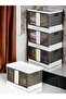 4-Piece Folding Stackable Double Lid Organizer Organizer Box Anthracite Organizer