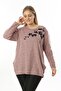 LARGE SIZE SOFT FLOWER PATTERNED Pullover
