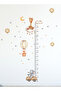 Giraffe Fox Balloon and Elephant Themed Height Meter Fun Sticker for Kids Room Wall Mirror Cabinet Door - 2