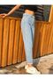 Isabella Zero Max High Waist Blue Mom Jeans Lycra Stretch Jeans (Buy 1 Size Larger) - 2