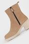 WOMEN'S BEIGE SUEDE GENUINE NATURAL LEATHER NUMBER 36-41 BOOTS & BOOTIES - 6